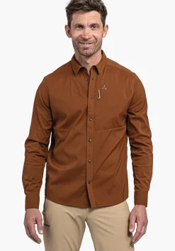 MEN SCHÖFFEL <Always dry in comfortable hiking shirt rot