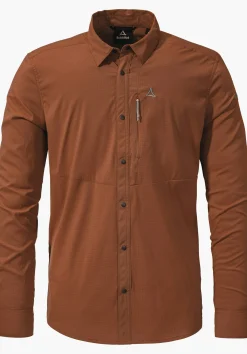 MEN SCHÖFFEL <Always dry in comfortable hiking shirt rot