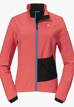 WOMEN SCHÖFFEL Bike<Bike softshell jacket in a material mix rot