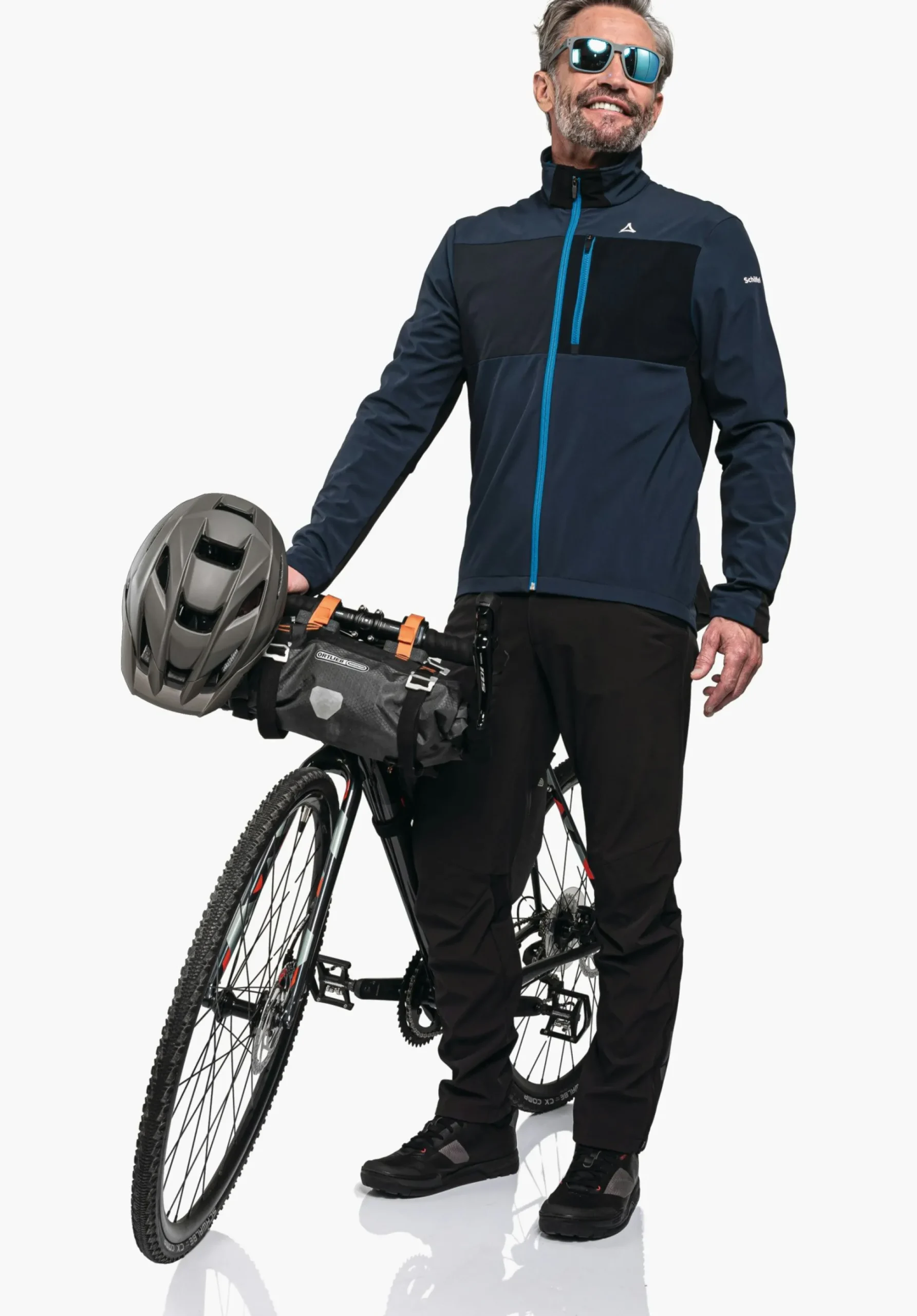MEN SCHÖFFEL Bike<Bike softshell jacket in a material mix orange