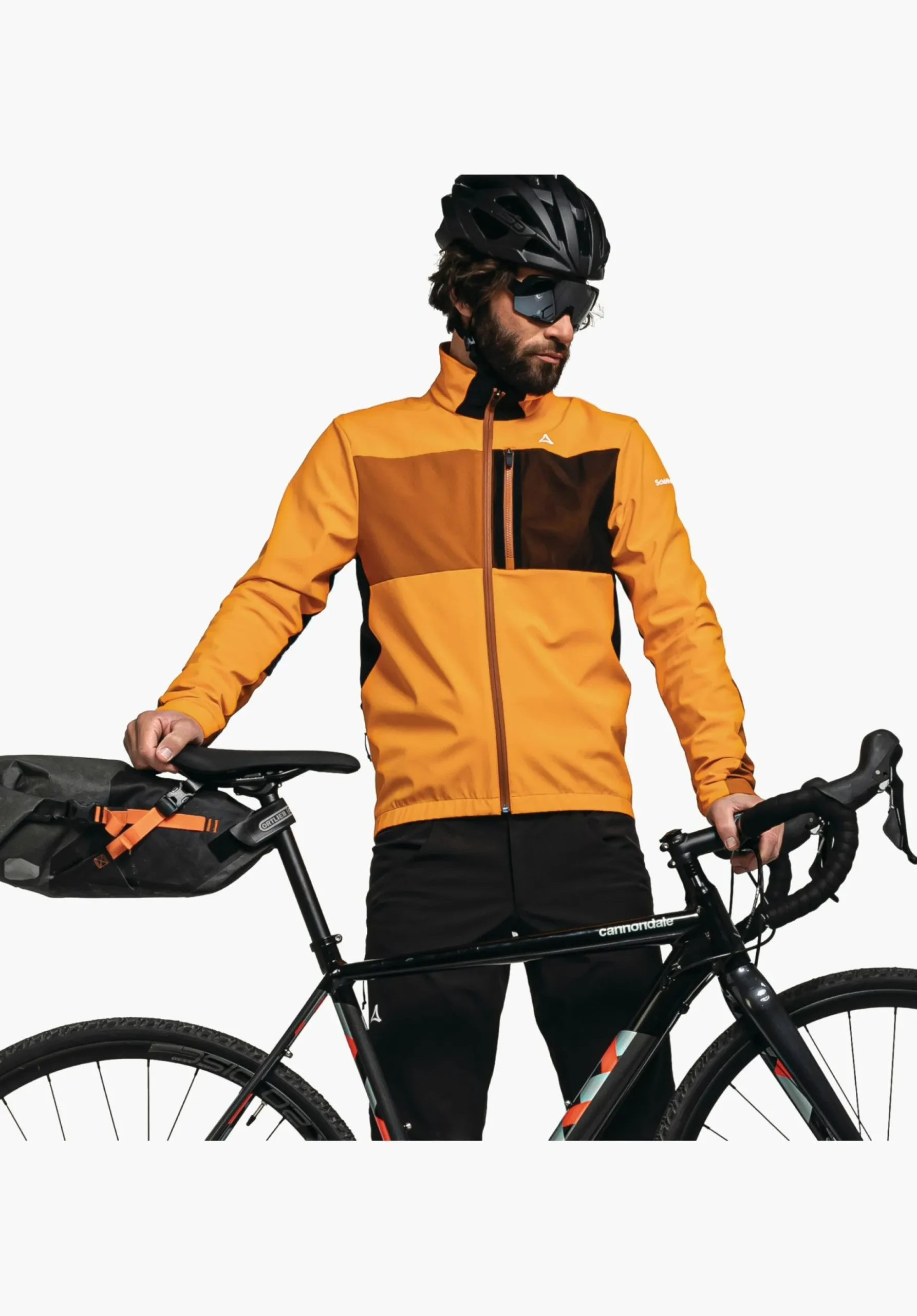 MEN SCHÖFFEL Bike<Bike softshell jacket in a material mix orange
