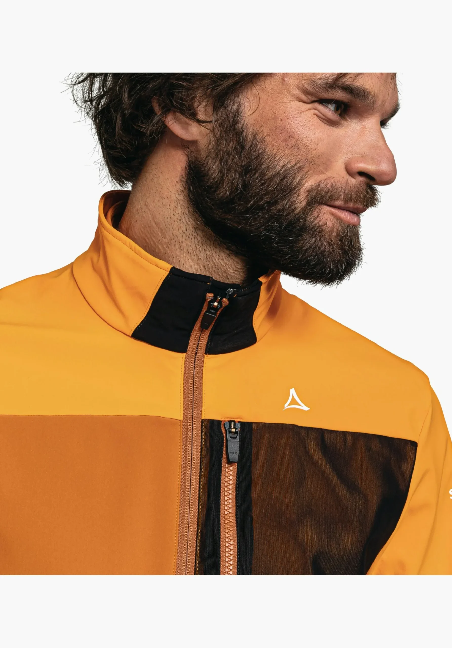 MEN SCHÖFFEL Bike<Bike softshell jacket in a material mix orange