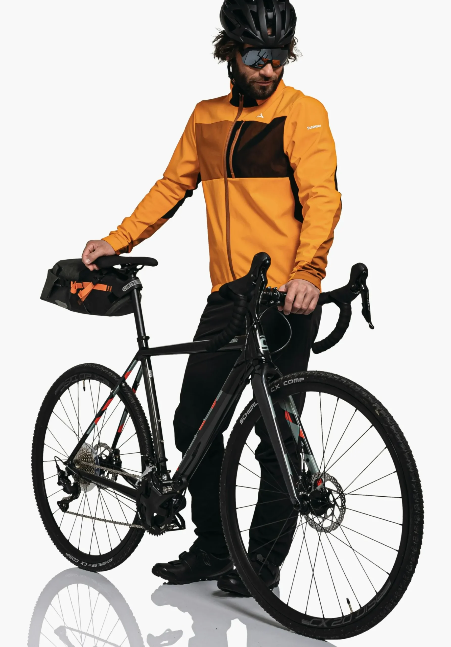 MEN SCHÖFFEL Bike<Bike softshell jacket in a material mix orange