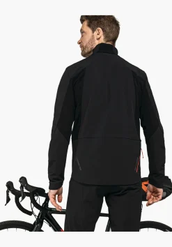 MEN SCHÖFFEL Bike<Bike softshell jacket in a material mix orange