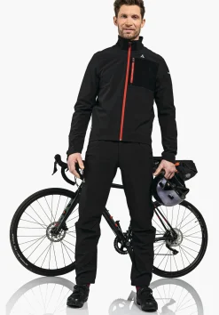MEN SCHÖFFEL Bike<Bike softshell jacket in a material mix orange
