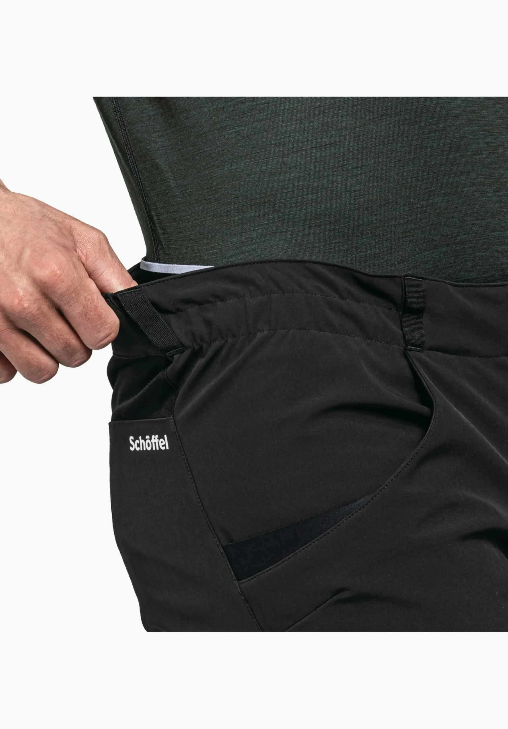MEN SCHÖFFEL Pants Long|Bike<Bike softshell pants in a material mix black