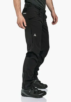 MEN SCHÖFFEL Pants Long|Bike<Bike softshell pants in a material mix black