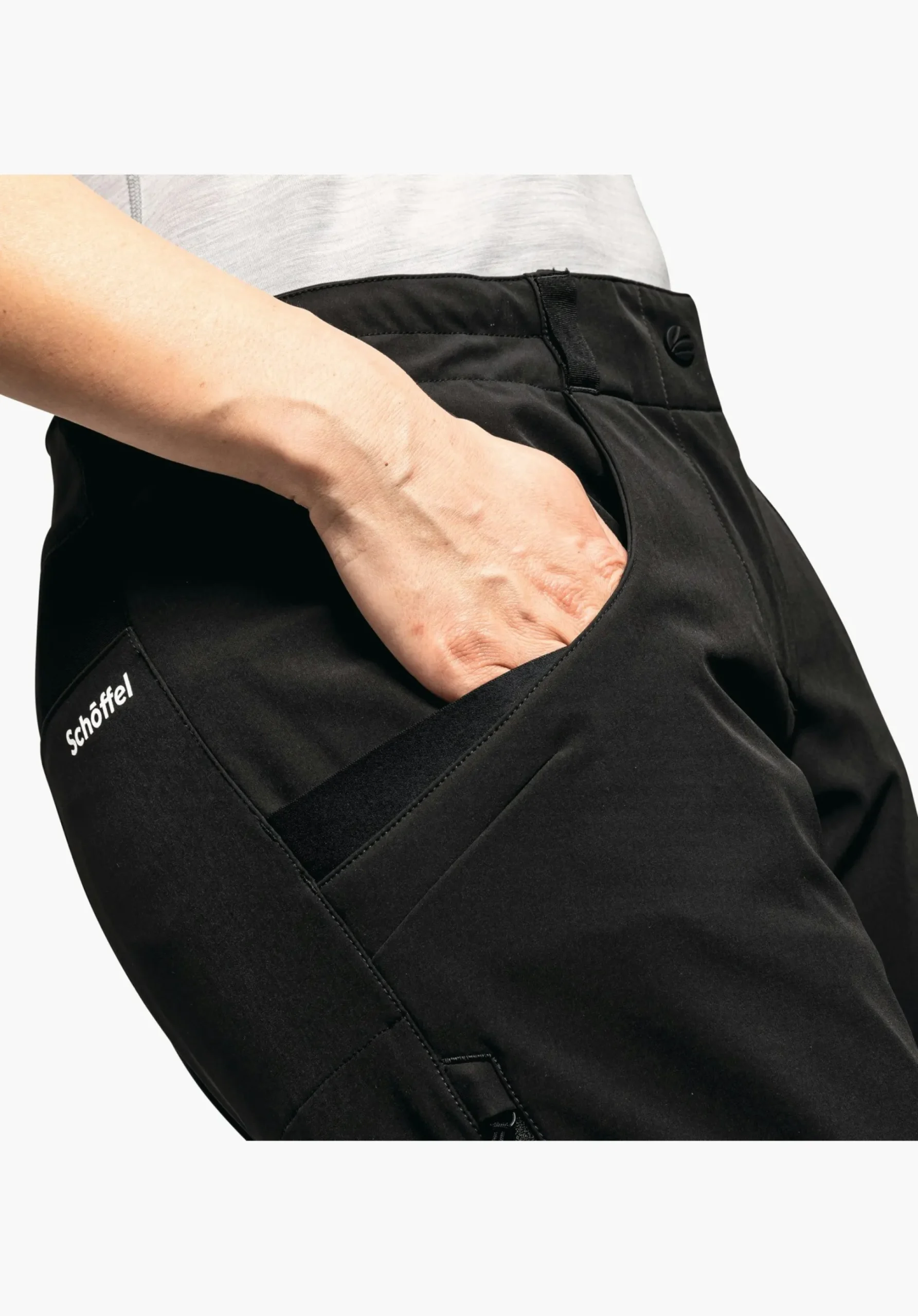 WOMEN SCHÖFFEL Bike|Pants Long<Bike softshell pants in a material mix black