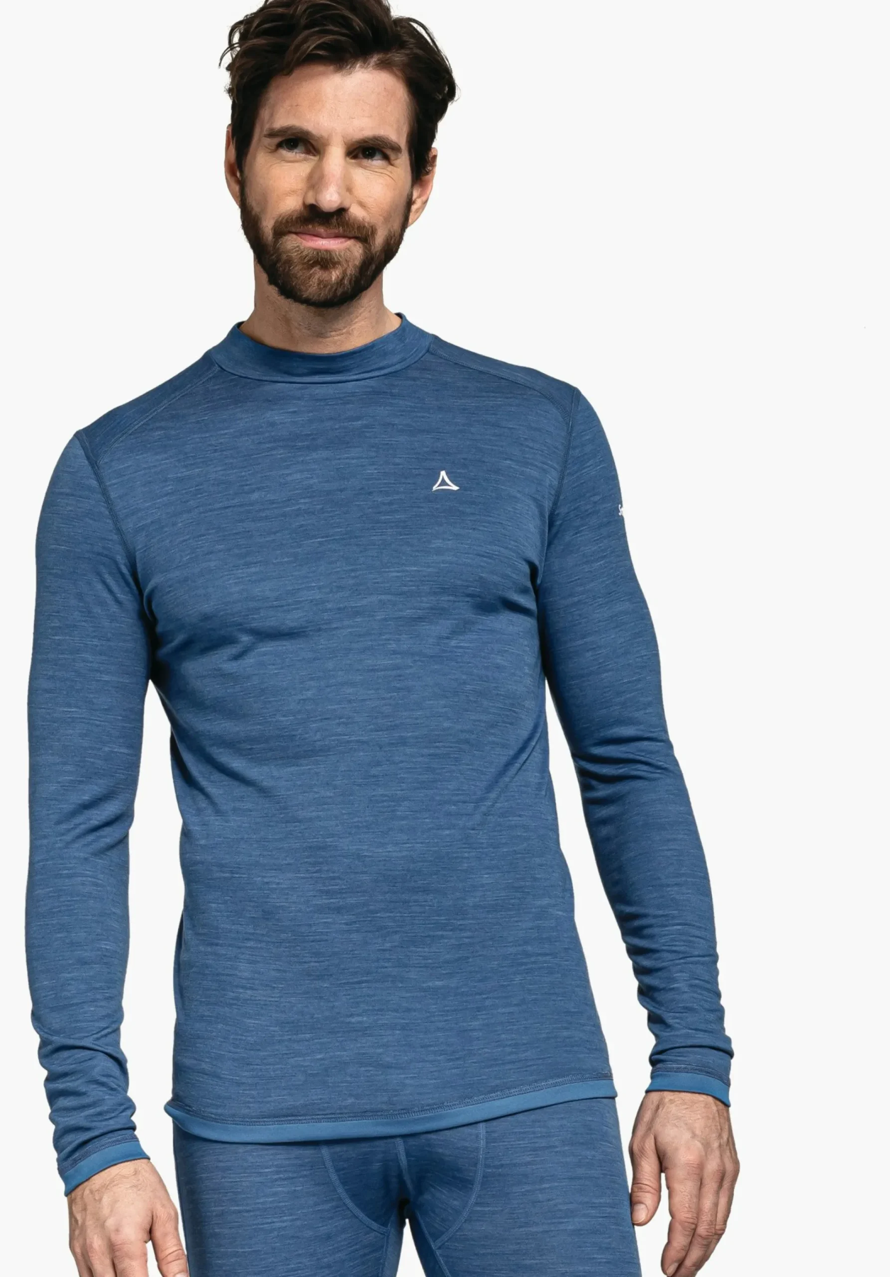 MEN SCHÖFFEL Skiing<Body temperature regulating Merino shirt blue