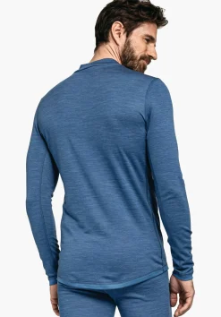 MEN SCHÖFFEL Skiing<Body temperature regulating Merino shirt blue