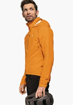 MEN SCHÖFFEL Bike<Breathable rain jacket for cycle trips rot