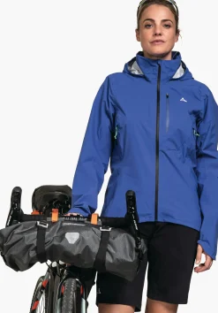 WOMEN SCHÖFFEL Bike<Breathable rain jacket for cycle trips red