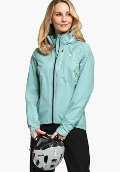 WOMEN SCHÖFFEL Bike<Breathable rain jacket for cycle trips red
