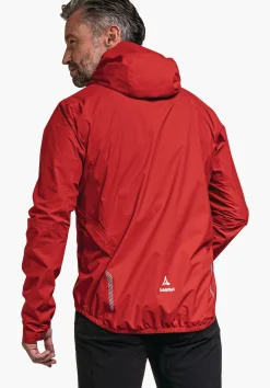 MEN SCHÖFFEL Bike<Breathable rain jacket for cycle trips rot