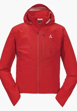 MEN SCHÖFFEL Bike<Breathable rain jacket for cycle trips rot