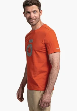 MEN SCHÖFFEL <Breathable t shirt for hiking orange