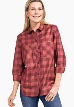WOMEN SCHÖFFEL Travel/Leisure<Casual blouse from Tencel material mix red