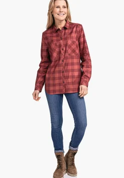 WOMEN SCHÖFFEL Travel/Leisure<Casual blouse from Tencel material mix red