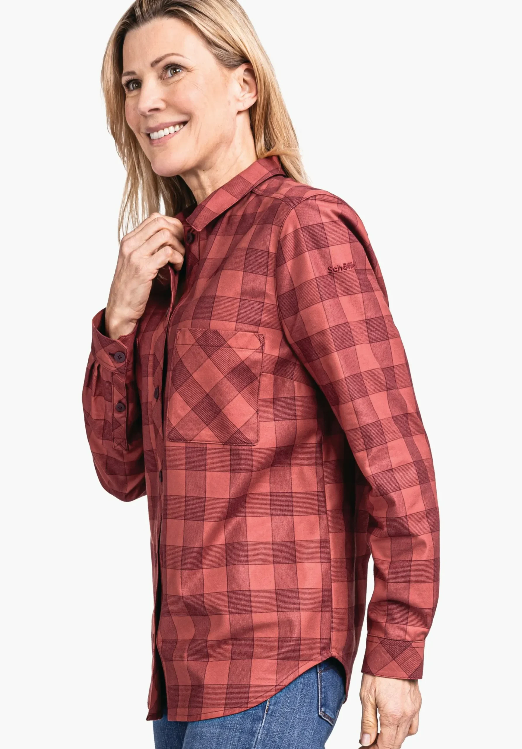 WOMEN SCHÖFFEL Travel/Leisure<Casual blouse from Tencel material mix red