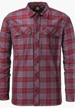 MEN SCHÖFFEL Travel/Leisure<Casual shirt made of Tencel material mix red