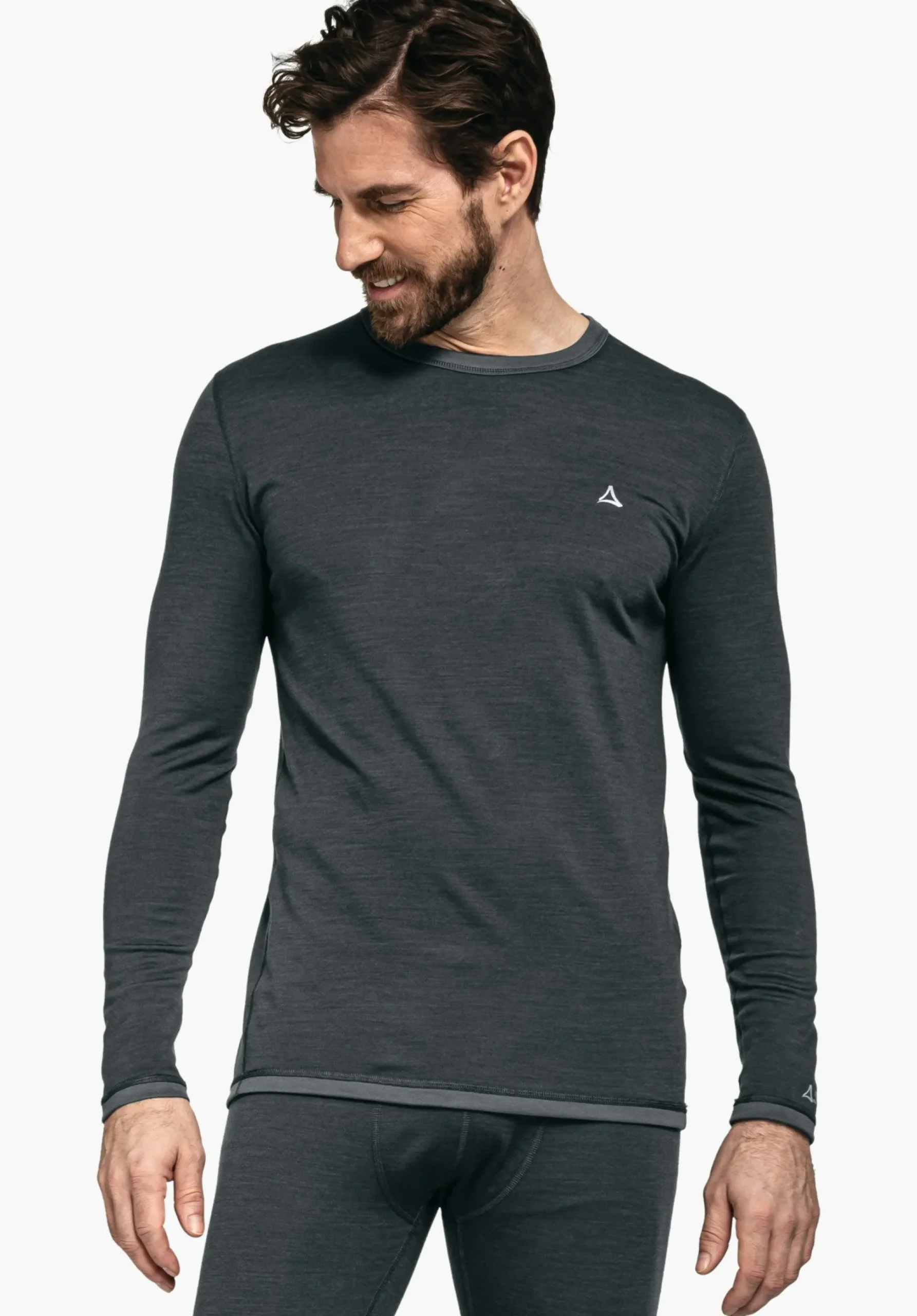 MEN SCHÖFFEL Skiing|Trek & Hike<Climate-regulating merino longsleeve blue