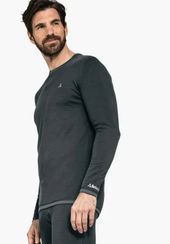 MEN SCHÖFFEL Skiing|Trek & Hike<Climate-regulating merino longsleeve blue