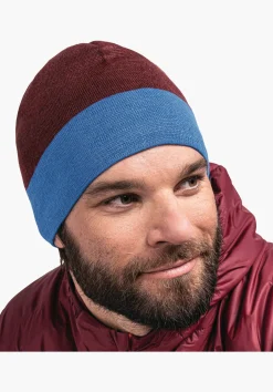 MEN SCHÖFFEL Skiing<Comfortable knitted hat with a fleece headband red