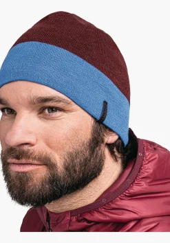 MEN SCHÖFFEL Skiing<Comfortable knitted hat with a fleece headband red