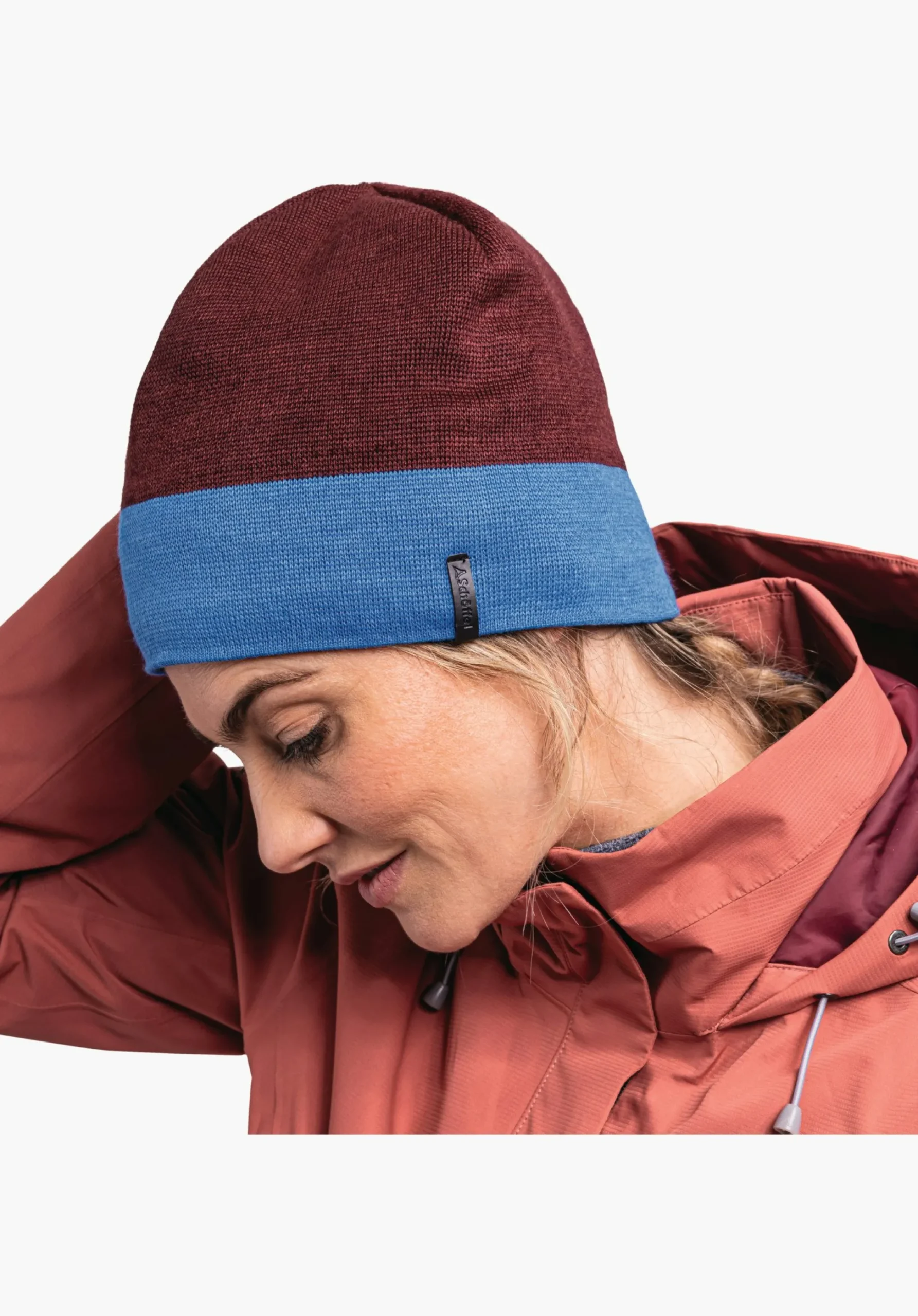 MEN SCHÖFFEL Skiing<Comfortable knitted hat with a fleece headband red
