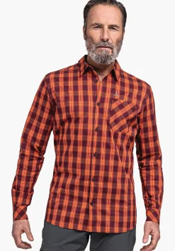 MEN SCHÖFFEL Trek & Hike<Fast drying and lightweight shirt red