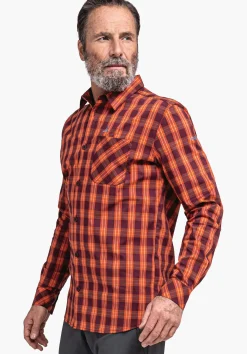 MEN SCHÖFFEL Trek & Hike<Fast drying and lightweight shirt red