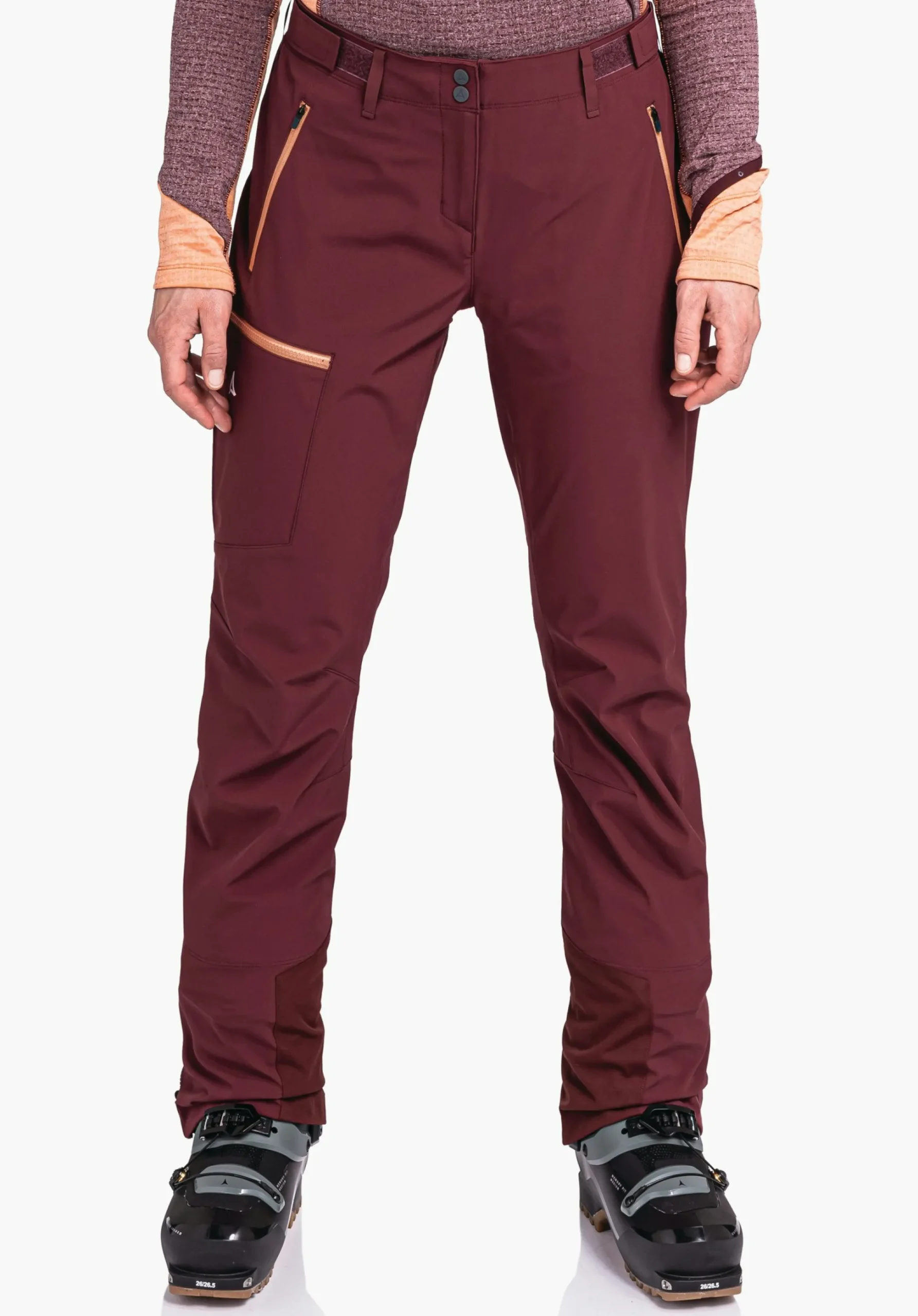 WOMEN SCHÖFFEL Ski Tour|Mountaineering|Pants Long<Functional softshell ski touring pants red