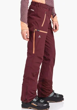 WOMEN SCHÖFFEL Ski Tour|Mountaineering|Pants Long<Functional softshell ski touring pants red