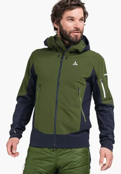 MEN SCHÖFFEL Ski Tour|Mountaineering|Outdoor Jackets<GORE-TEX® softshell ski touring jacket green