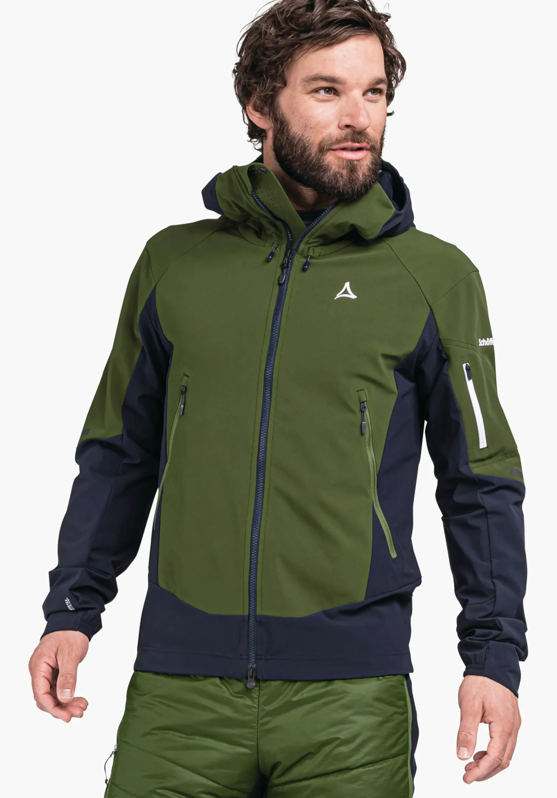 MEN SCHÖFFEL Ski Tour|Mountaineering|Outdoor Jackets<GORE-TEX® softshell ski touring jacket green