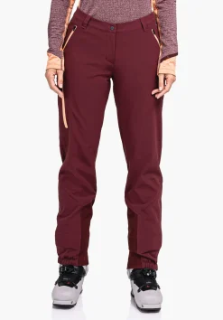 WOMEN SCHÖFFEL Ski Tour|Mountaineering|Pants Long<GORE-TEX® softshell ski touring pants red