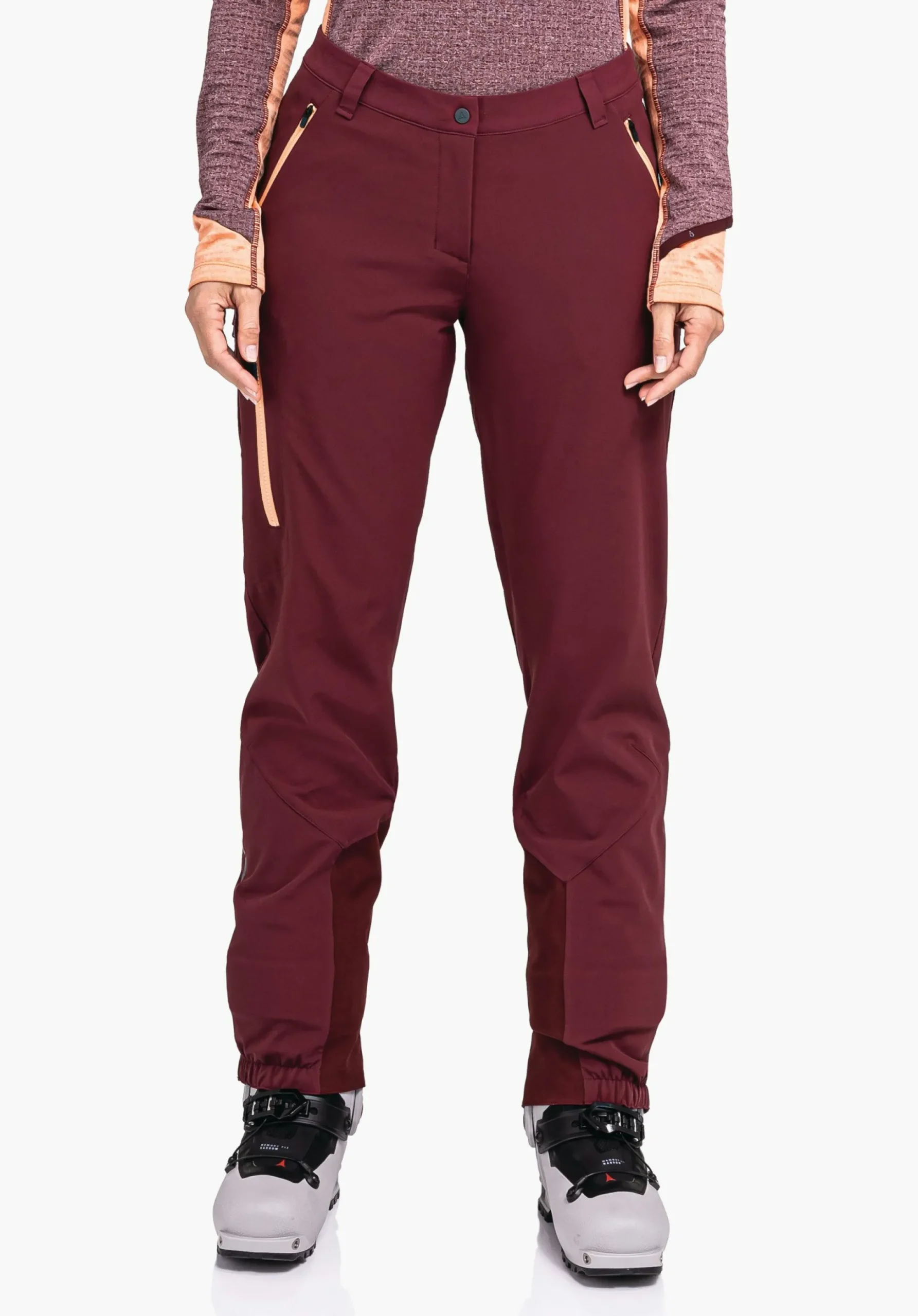 WOMEN SCHÖFFEL Ski Tour|Mountaineering|Pants Long<GORE-TEX® softshell ski touring pants red