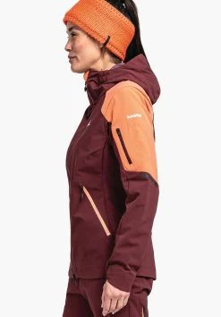 WOMEN SCHÖFFEL Ski Tour|Mountaineering|Outdoor Jackets<GORE-TEX® softshell ski touring jacket red