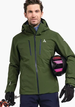 MEN SCHÖFFEL Skiing<High technical hardshell ski jacket green