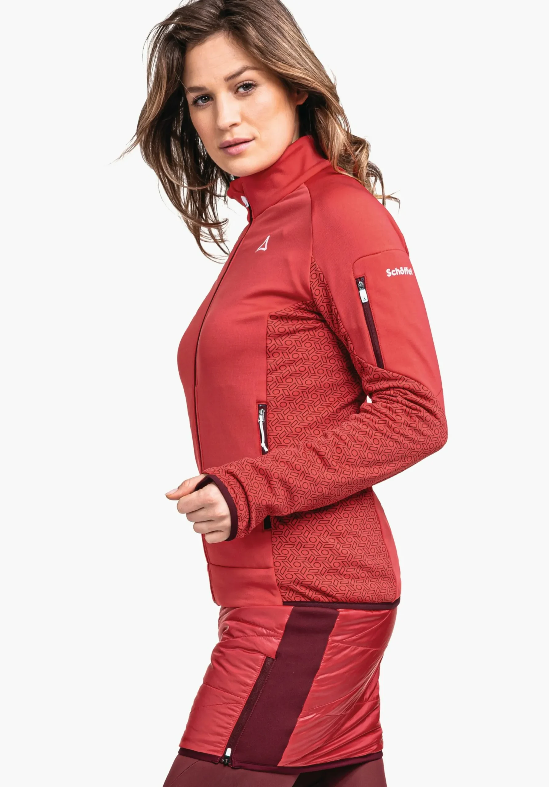 WOMEN SCHÖFFEL Trek & Hike<Hiking fleece with practical details red