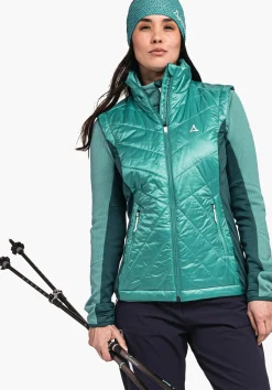 WOMEN SCHÖFFEL Trek & Hike<Hybrid gilet with sustainable padding green