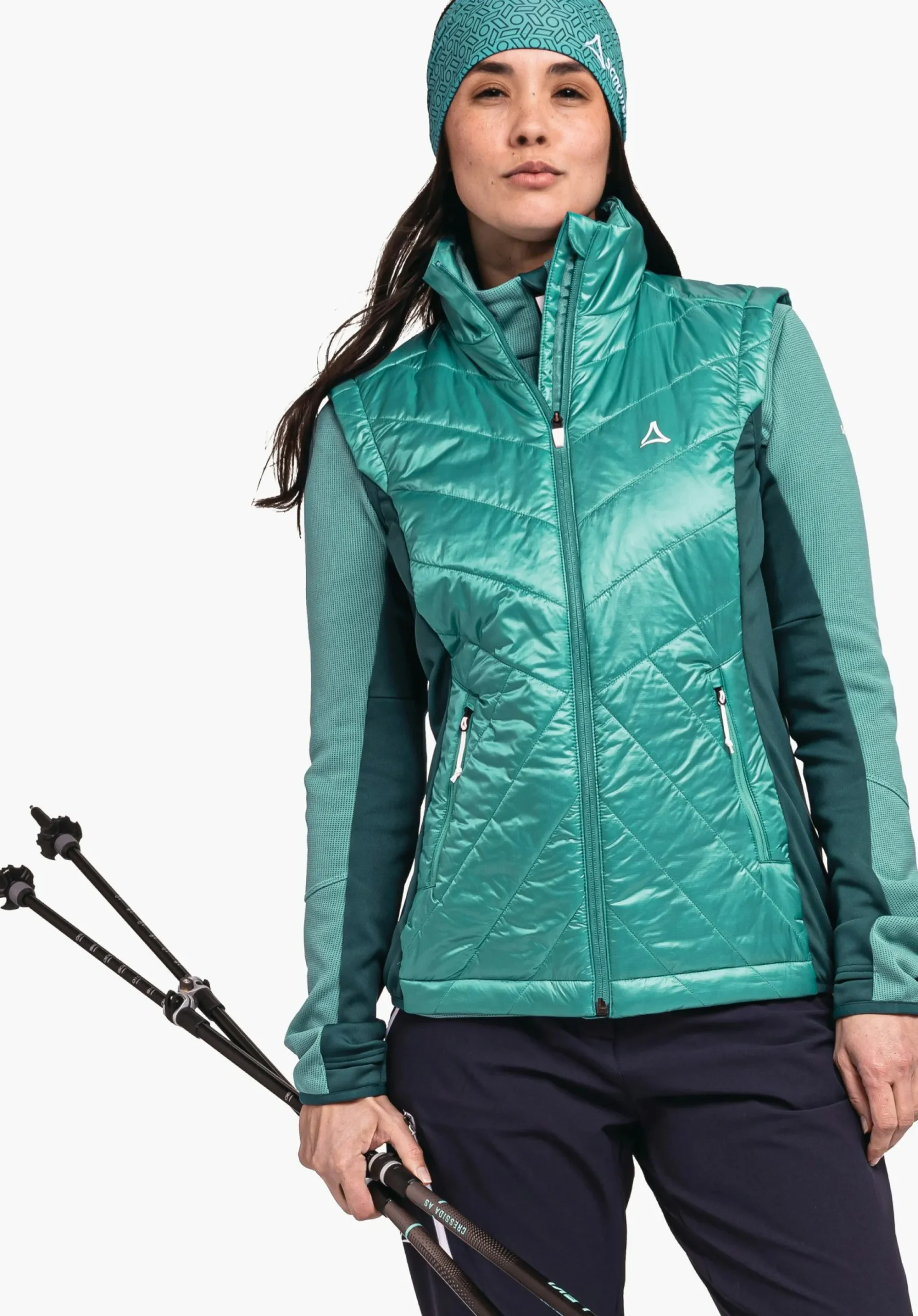 WOMEN SCHÖFFEL Trek & Hike<Hybrid gilet with sustainable padding green