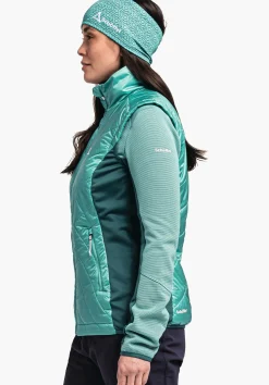 WOMEN SCHÖFFEL Trek & Hike<Hybrid gilet with sustainable padding green