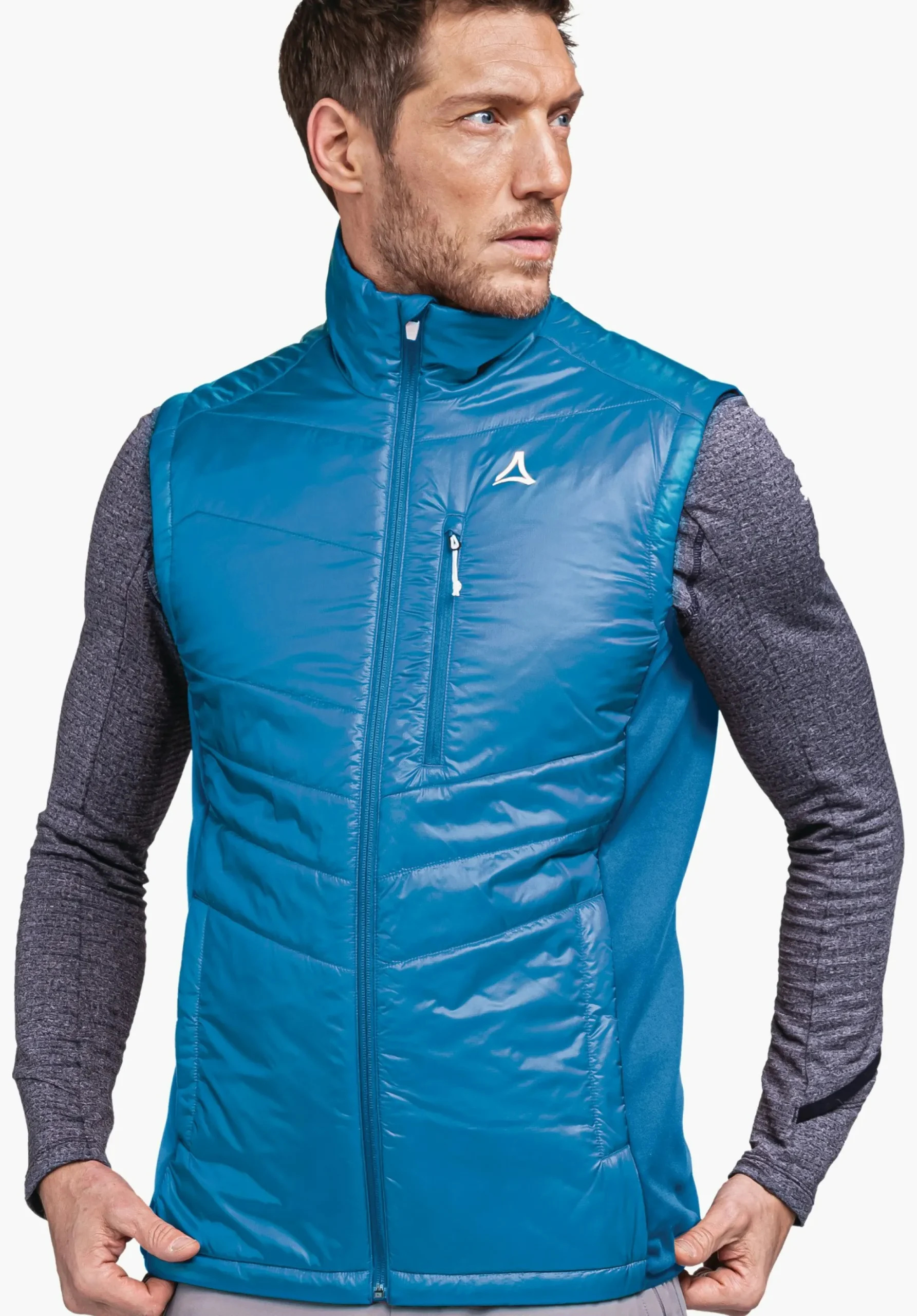 MEN SCHÖFFEL Trek & Hike<Hybrid vest with recycled padding blue
