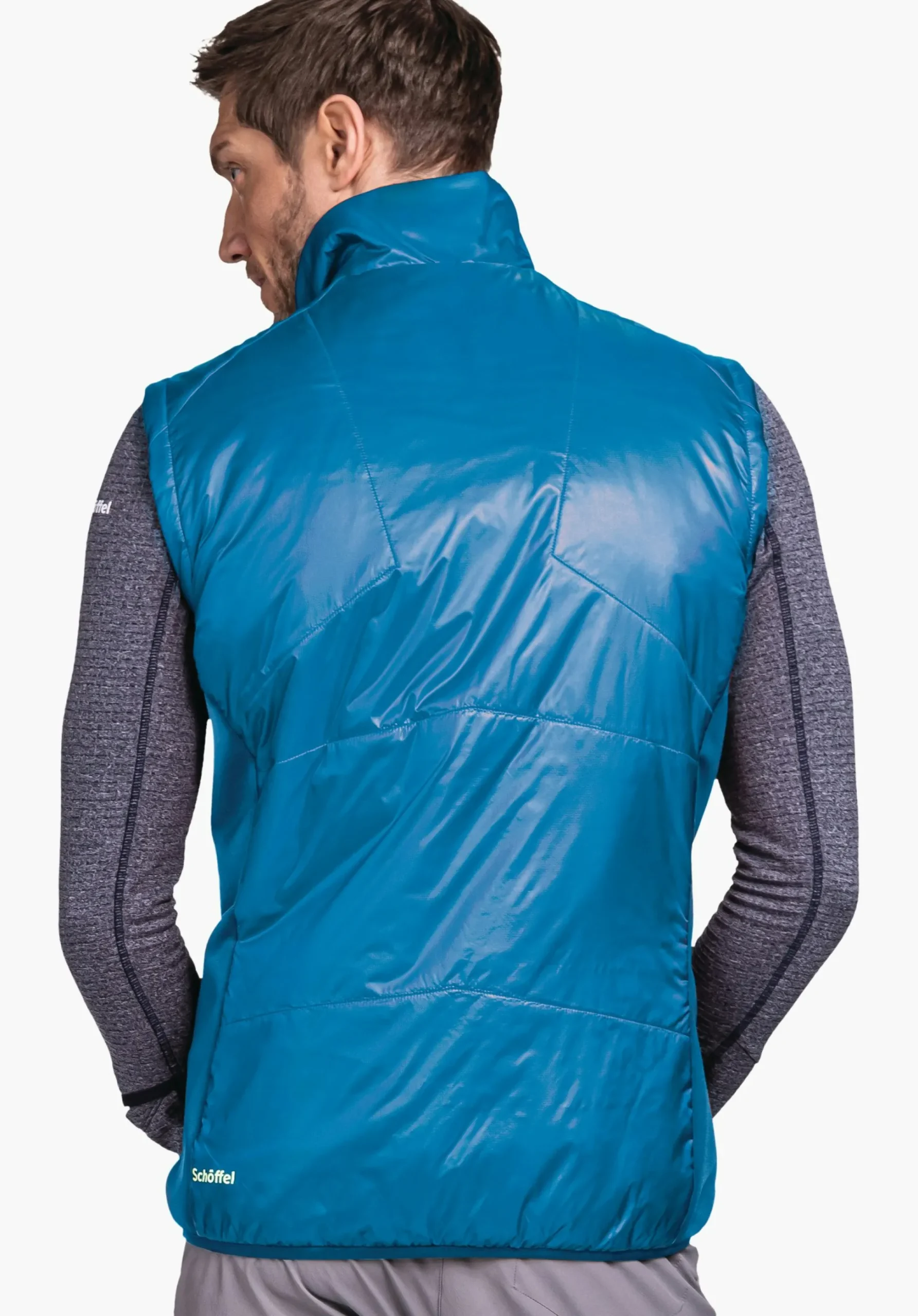 MEN SCHÖFFEL Trek & Hike<Hybrid vest with recycled padding blue