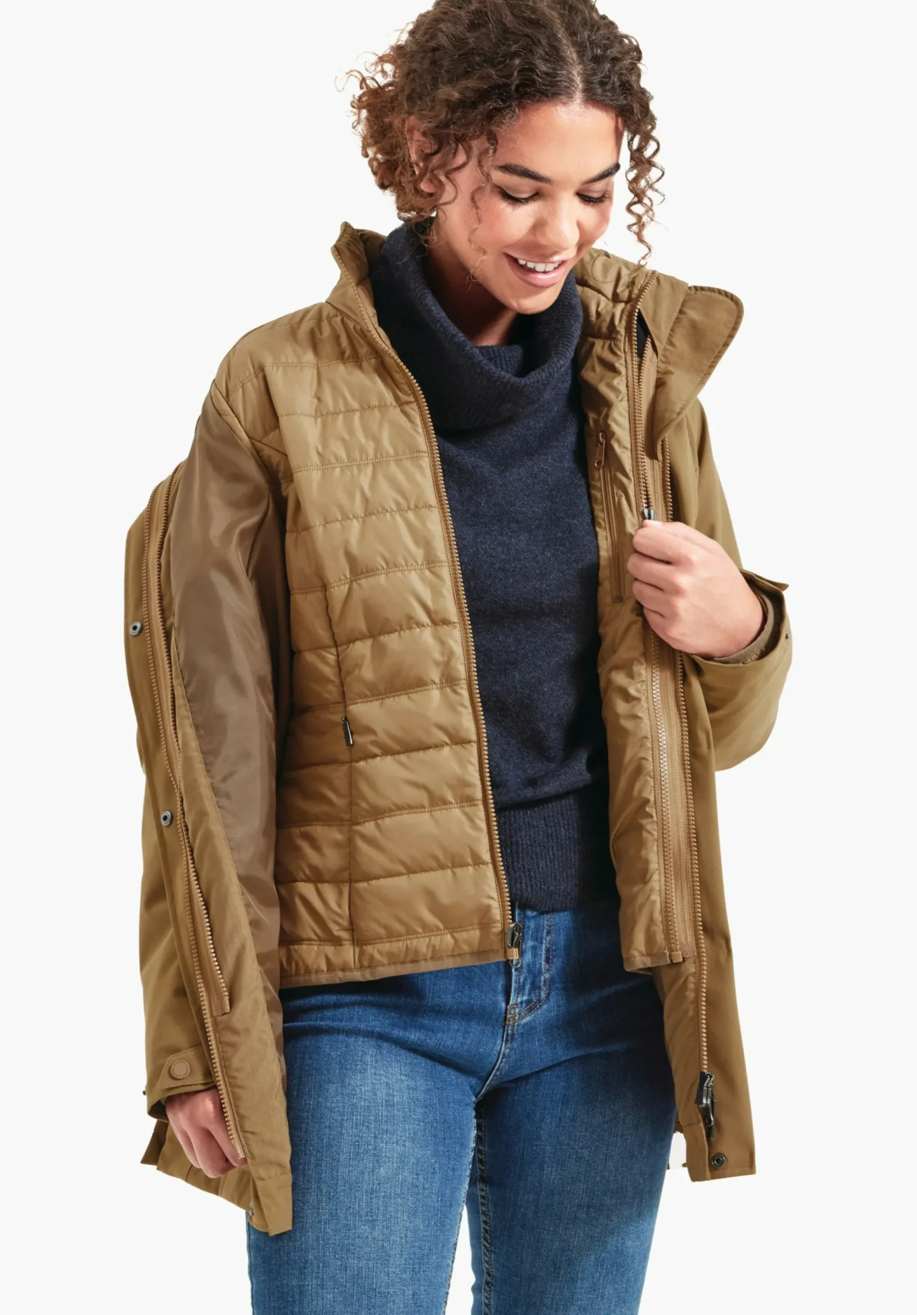 WOMEN SCHÖFFEL Travel/Leisure|Double Jackets<3in1 allrounder for cold days braun