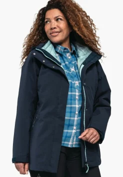 WOMEN SCHÖFFEL Trek & Hike|Double Jackets<3in1 hiking jacket with thermal inner red