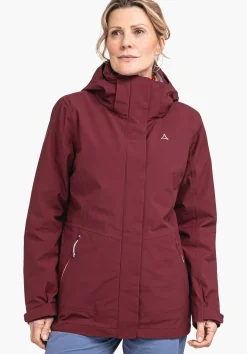 WOMEN SCHÖFFEL Trek & Hike|Double Jackets<3in1 hiking jacket with thermal inner red