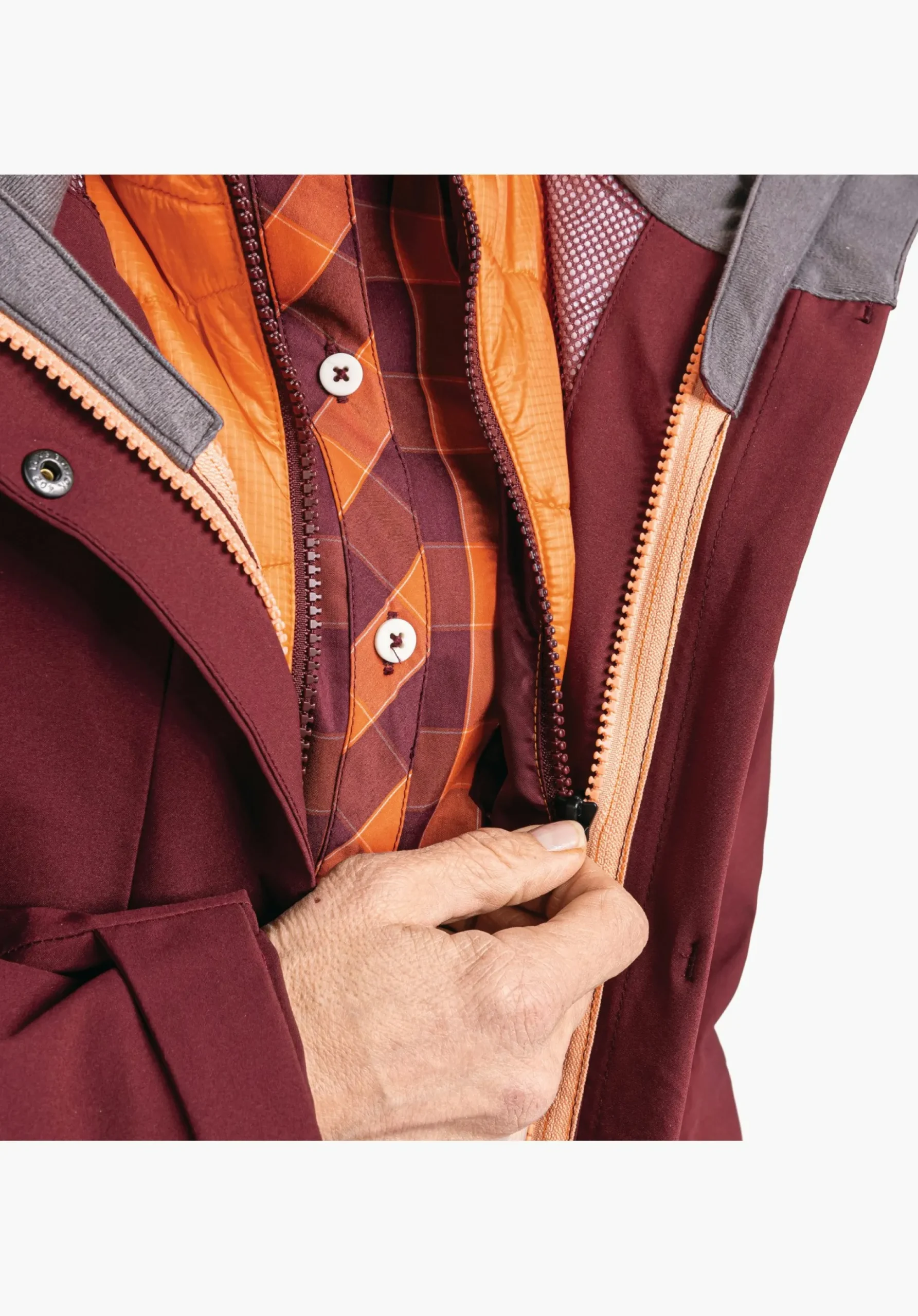 WOMEN SCHÖFFEL Trek & Hike|Double Jackets<3in1 hiking jacket with thermal inner red