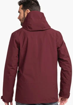 MEN SCHÖFFEL Trek & Hike|Double Jackets<3in1 hiking jacket with thermal inner red